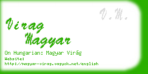 virag magyar business card