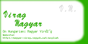 virag magyar business card